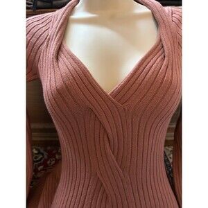 Astr Brown Knit Dress - S